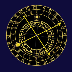 Wall Mural - astronomical clock