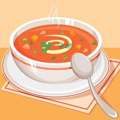 Tomato vegetable soup