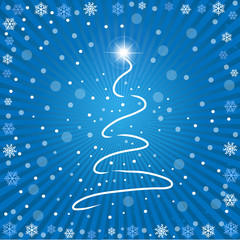 Wall Mural - Blue Christmas Background