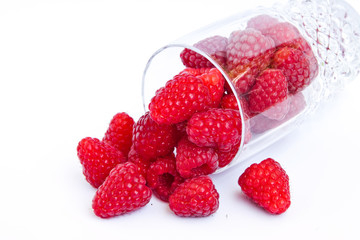 Raspberr isolated on white background.