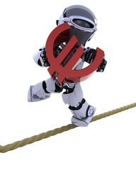 Poster - robot on a tight rope