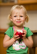 little girl wth apple