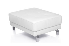 White Footstool Isolated Against White Background