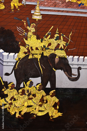 Nowoczesny obraz na płótnie Texture in the temple,thailand