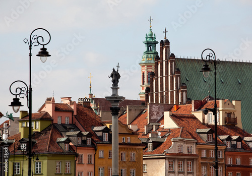 Board z aluminiowym obramowaniem Stare miasto warszawy