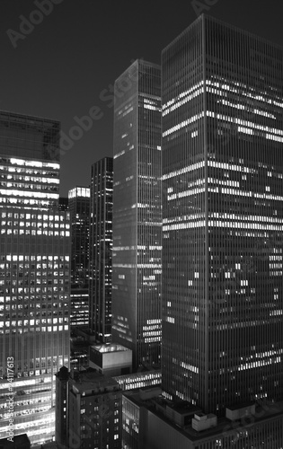 Plakaty panoramy nowy-jork-noca-black-amp-white