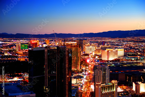 Fotoboard na płycie Zmierzch las vegas