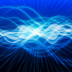 Poster - Abstract blue background is from different lines