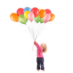 Girl with balloons