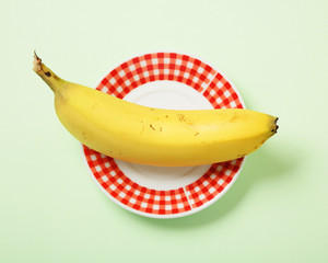 Sticker - banana on plate