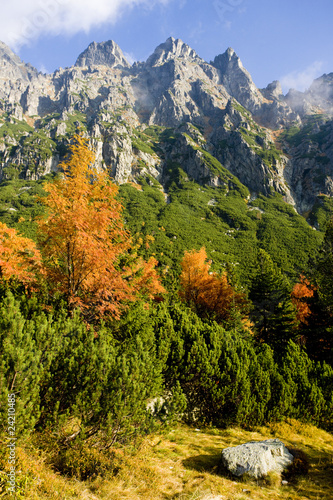 Board z aluminiowym obramowaniem Wielka zimna dolina, tatry wysokie (wysokie tatry), słowacja
