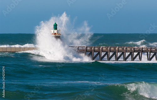 Cuadros en Lienzo La tempête Xynthia à Capbreton
