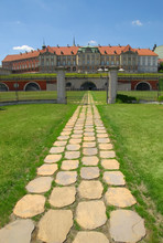 Royal Castle With Path And Open Gate