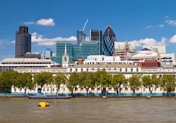 Canvas Print - The City of London skyline in a summer day