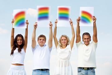 Wall Mural - Showing rainbow