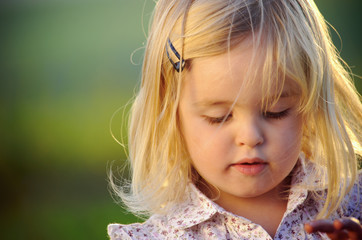 Pretty portrait of a little girl