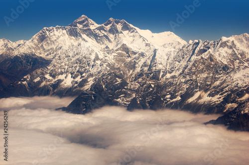 Naklejka samoprzylepna Panoramiczny widok na Himalaje i Mount Everest