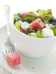 Wall Mural - Salad from watermelon and feta