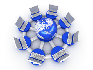 Fototapete - Conceptual image of internet