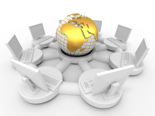 Fototapete - Conceptual image of internet