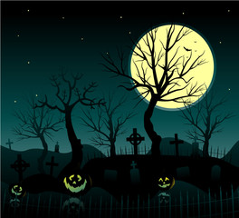 Wall Mural - Spooky halloween background