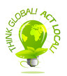Think Global Act Local Light Bulb