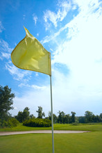 Yellow Golf Flag