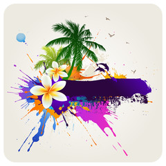 Wall Mural - Tropical abstract background