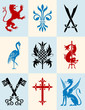 Heraldic icon set