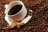 Fototapeta Mapy - cup of coffee with cinnamon