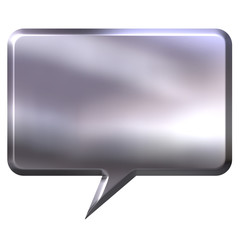 Sticker - 3D Silver Speech Bubble