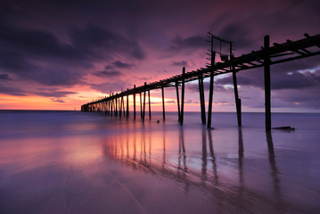 Wall Mural - wooden Pier