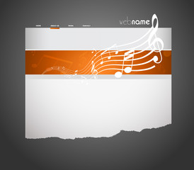 musical website template.