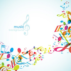Wall Mural - abstract background with tunes.
