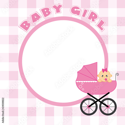 Marco De Bebe Nina Para Foto O Texto Stock Vector Adobe Stock