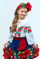 Young pretty girl in a ukrainian national costume