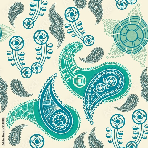 Tapeta ścienna Paisley bezszwowe tło