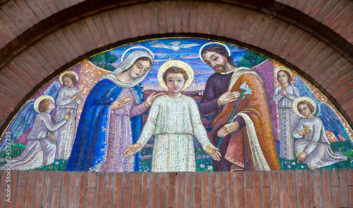 Board z aluminiowym obramowaniem Mozaika religijna