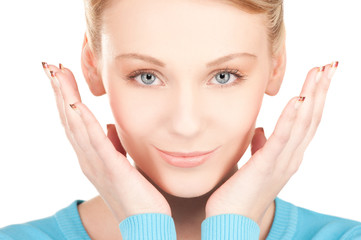 Poster - woman showing hands with polished nails