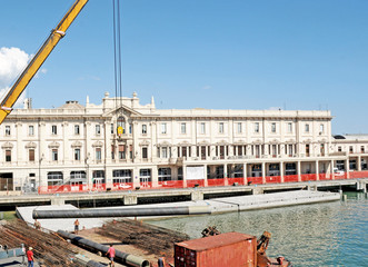 Wall Mural - teamwork in port