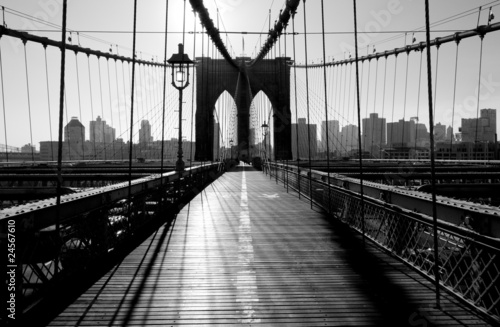 Naklejka - mata magnetyczna na lodówkę Brooklyn Bridge, Manhattan, New York City, USA