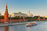 Moscow kremlin at sunset