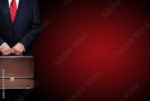 Fototapeta na wymiar business person holding a briefcase