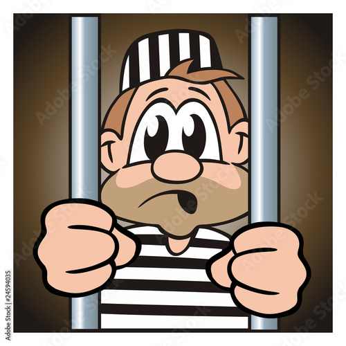 Foto-Plissee - Prisoner in Jail (von jokatoons)