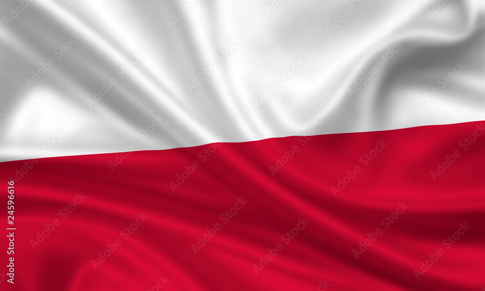 Flag of Poland Polen Fahne Flagge - obrazy, fototapety, plakaty 