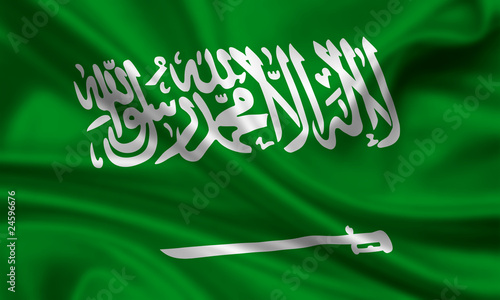 Flag of SaudiArabia SaudiArabien Fahne Flagge Stock