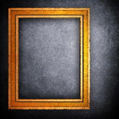 Canvas Print - golden frame on wall