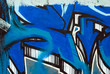 Blue graffiti abstract