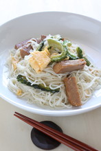 Okinawa Cuisine, Luncheon Meat And Bitter Melon Stir Fried