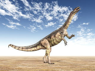 Plakat pustynia dinozaur zwierzę bezdroża